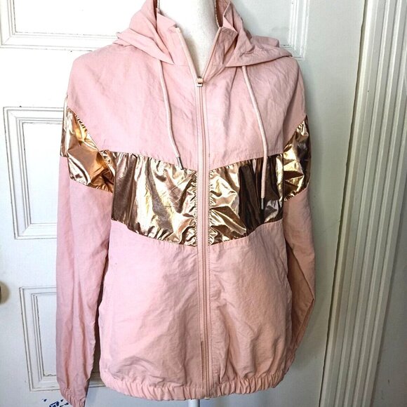 Ashley Sunrise Collection Pink Gold Full Zip Lightweight Jacket - Picture 1 of 8